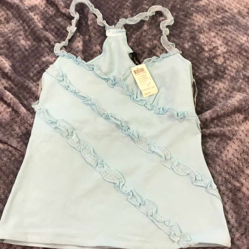 NWT adorable strappy Arden B Light blue halter top